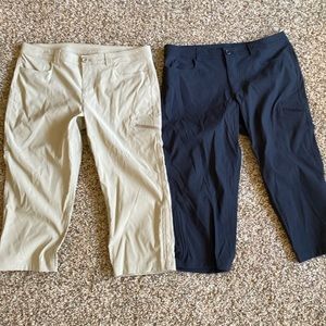 Eddie Bauer crop pants size 12 1 khaki 1 black